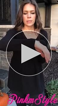 PINKMSTYLE Womens V Neck Long Sleeve Button Down Shirts High